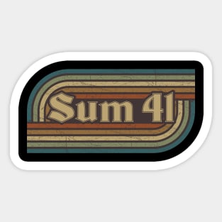 Sum 41 Vintage Stripes Sticker